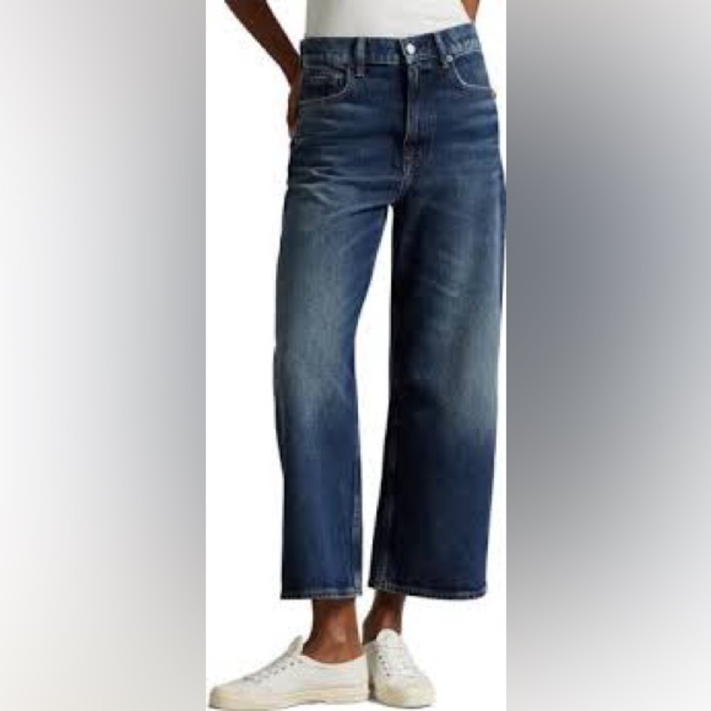 MAKE AN OFFER- RE/DONE High Rise Wide Leg Crop Ankle Jeans